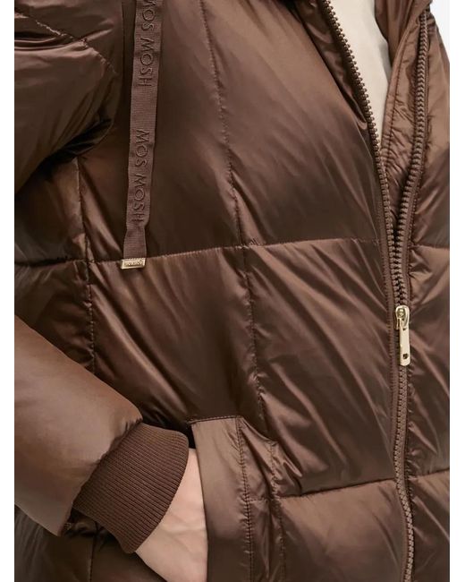Mos Mosh Brown Hooded Quilted Coat