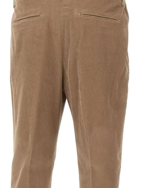 Devore Geribbelde Broek in het Natural voor heren