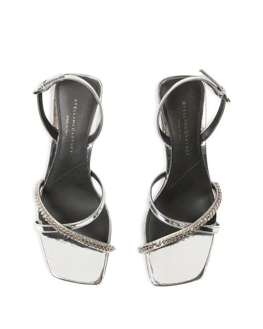 Stella McCartney White Chain-Strap Sandals