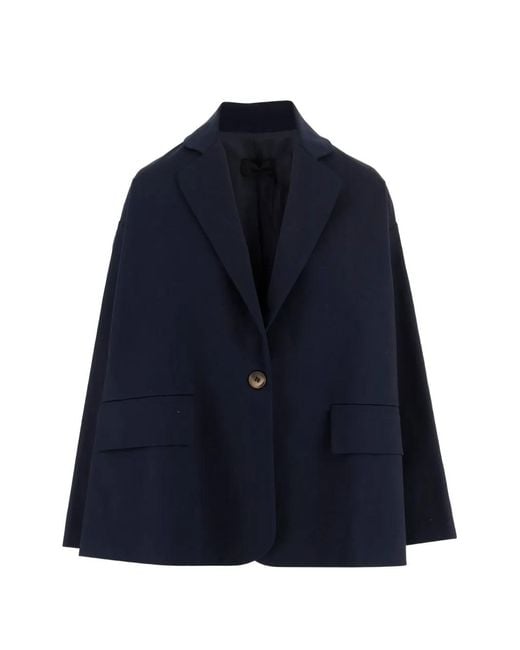 F.it Blue Flap-Pocket Single-Button Blazer