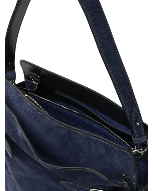 Grand Sac Porté Épaule Emie En Cuir À Effet Jean Le Tanneur en coloris Blue