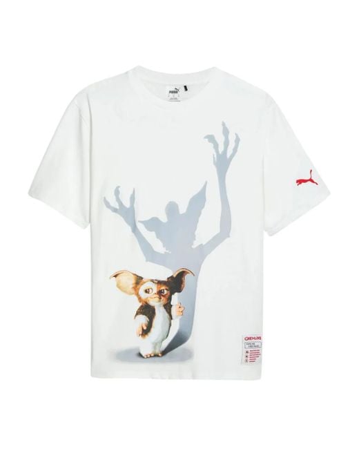 X Gremlins T-Shirt Con Stampa Grafica di PUMA in White da Uomo