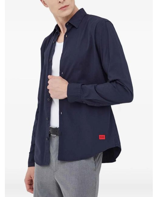 HUGO Blue Buttoned Shirt for men