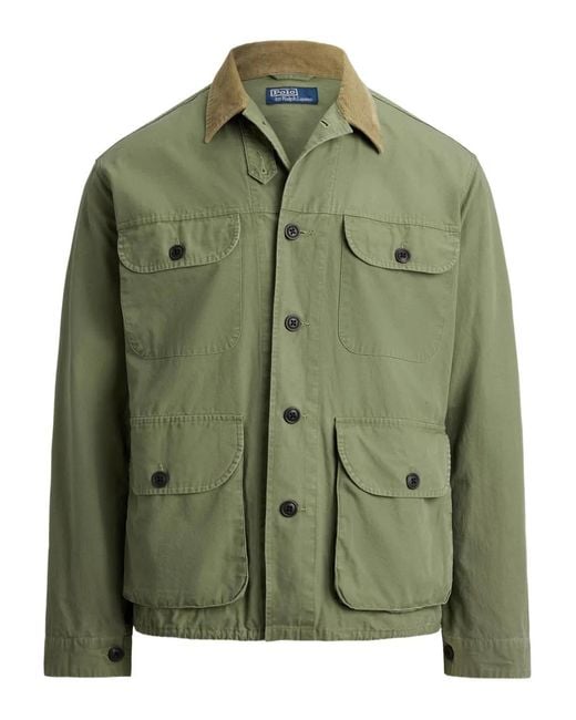 Polo Ralph Lauren Green Corduroy-Collar Overshirt for men
