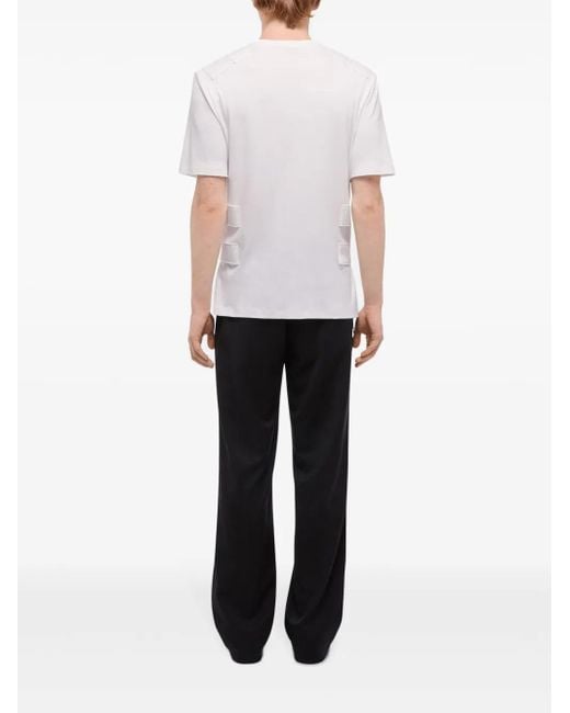 Helmut Lang White Touch-Strap T-Shirt for men