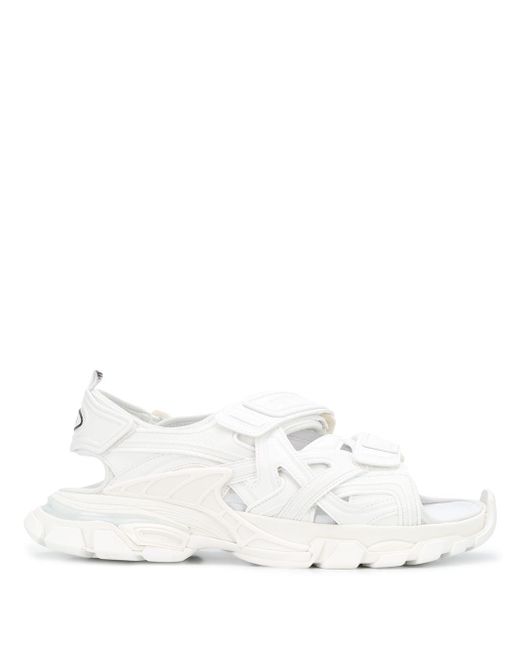 Balenciaga Track Sandals in White for Men | Lyst