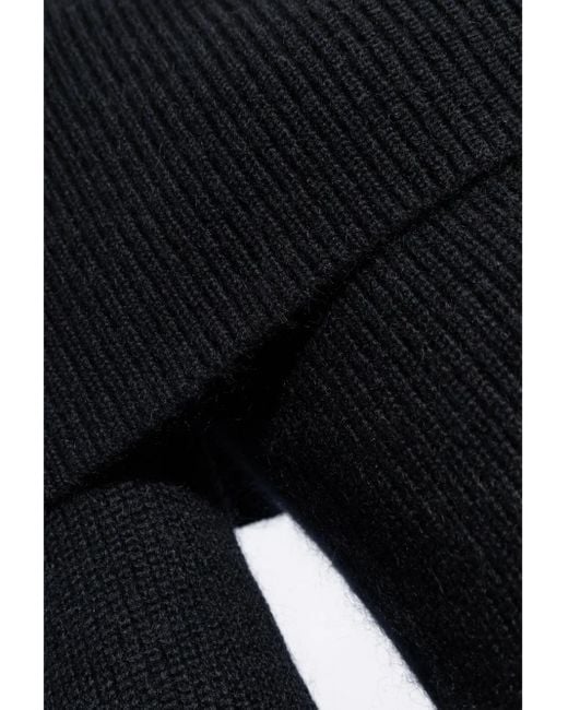 Fabiana Filippi Blue Off-Shoulder Ribbed Sweater