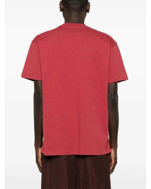 Carhartt Red American Script Organic Cotton T-Shirt for men