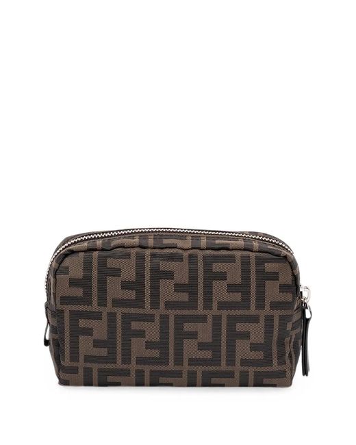Fendi Gray Trousse De Toilette À Logo Ff Format Micro for men