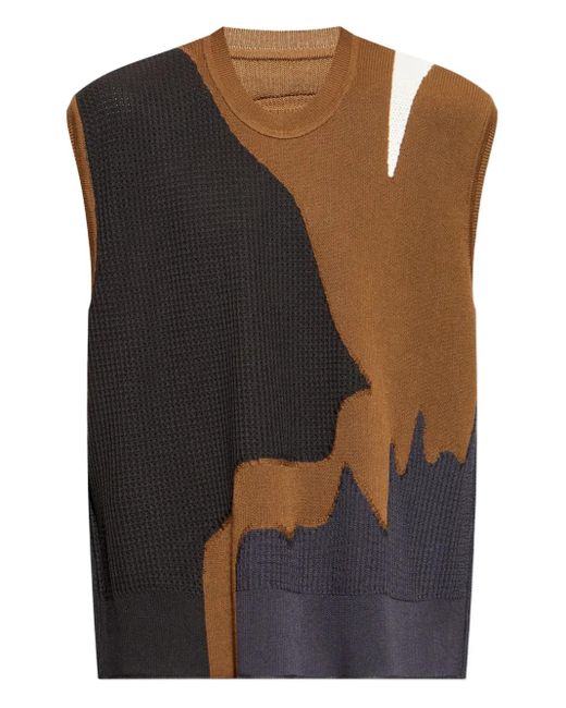 Homme Plissé Issey Miyake Black Round Neckline Vest for men