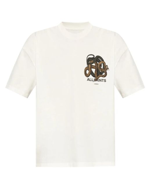 メンズ AllSaints Reticulate Tシャツ White