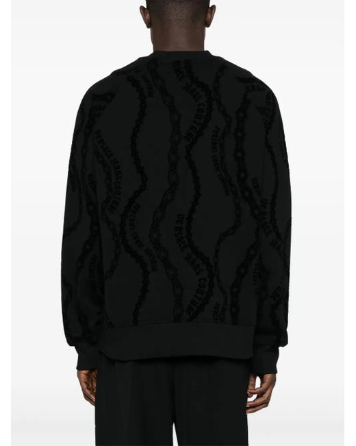 Sweat Floqué Versace Jeans Couture pour homme en coloris Black