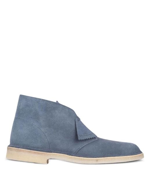 Clarks Blue Suede Desert Boots for men