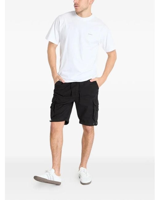 Urban Classics Black Drawstring Cargo Shorts for men