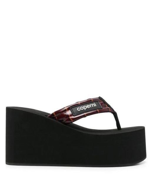 Coperni ロゴ ウェッジサンダル 90mm Black