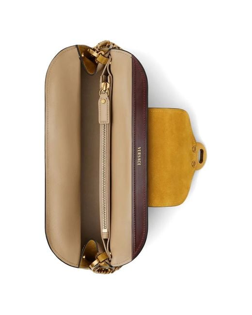 Versace Yellow Clutch Vivian Suede