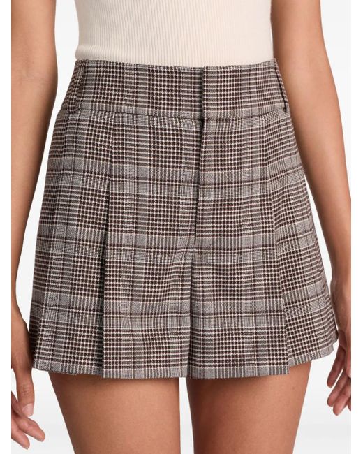 Alice + Olivia Brown Scarlet Pleated Shorts