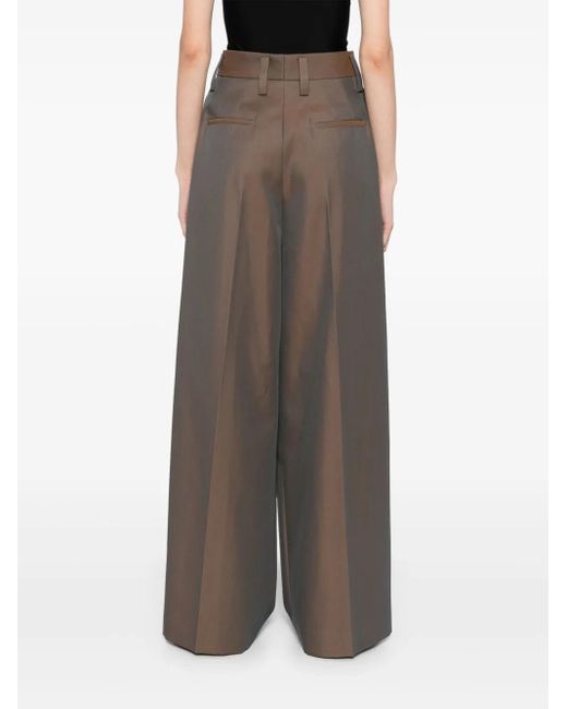 Jil Sander Brown Wide-Leg Trousers