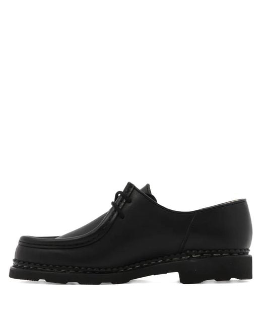 Paraboot Black Michael Leather Lace-Up Derbies for men