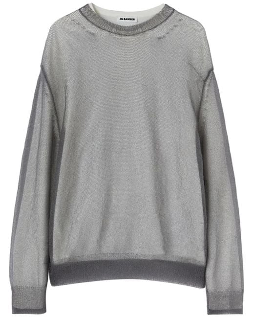 Maglione Con Design A Strati di Jil Sander in Gray da Uomo