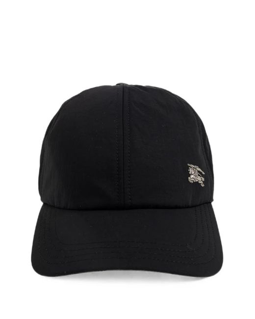 Burberry Black Metal-Plaque Baseball Cap for men