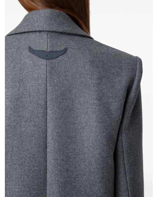 Zadig & Voltaire Gray Single-Breasted Coat