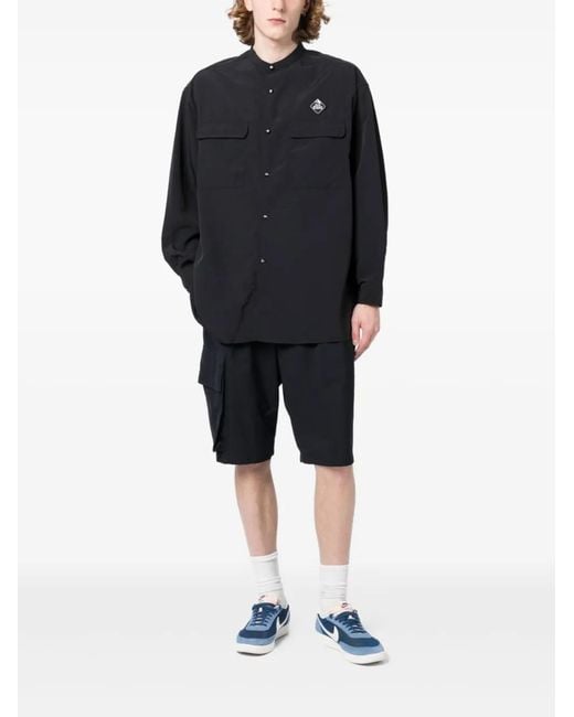 White Mountaineering Black Logo-Patch Shirt for men