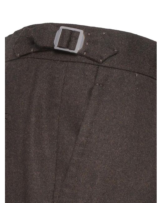 Franzese Collection Gray Pleat Trousers for men