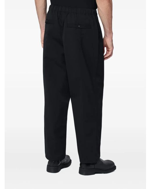 Purple Mountain Observatory Black Elastic-Waist Trousers for men