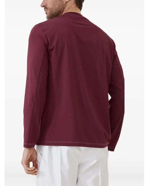 Brunello Cucinelli Logo-Embroidered Long-Sleeve T-Shirt for men