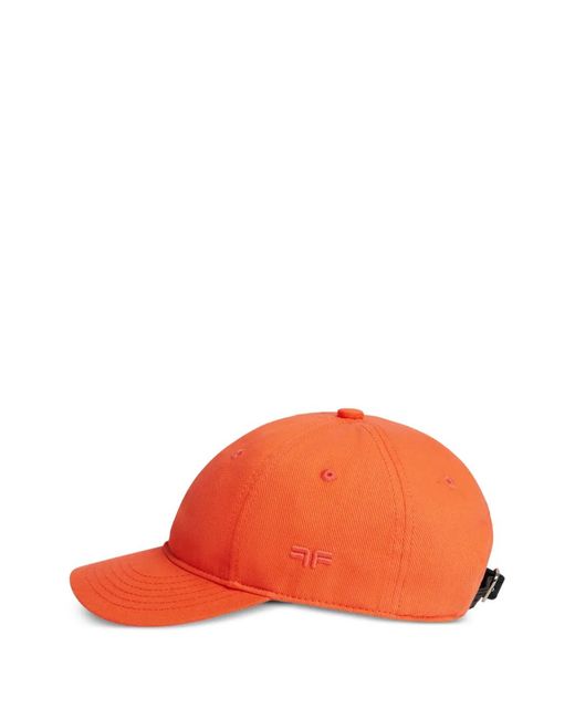Fursac Orange Embroidered Cap for men