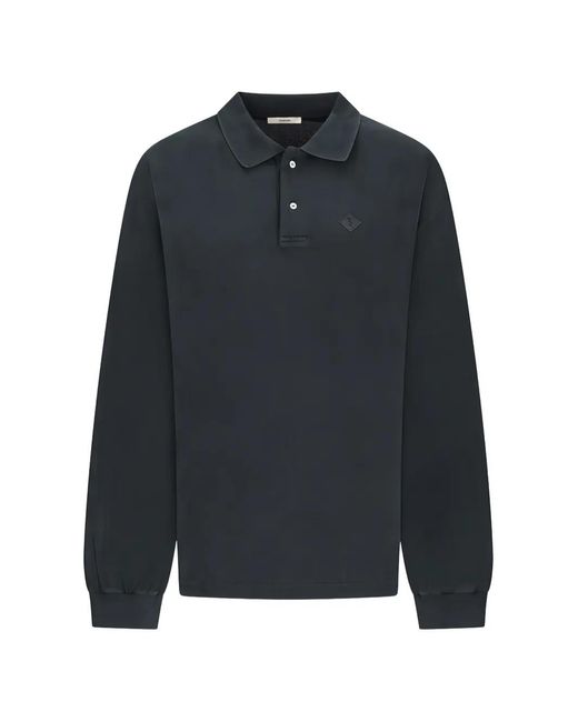 Haikure Blue Freddie Long-Sleeve Polo Top