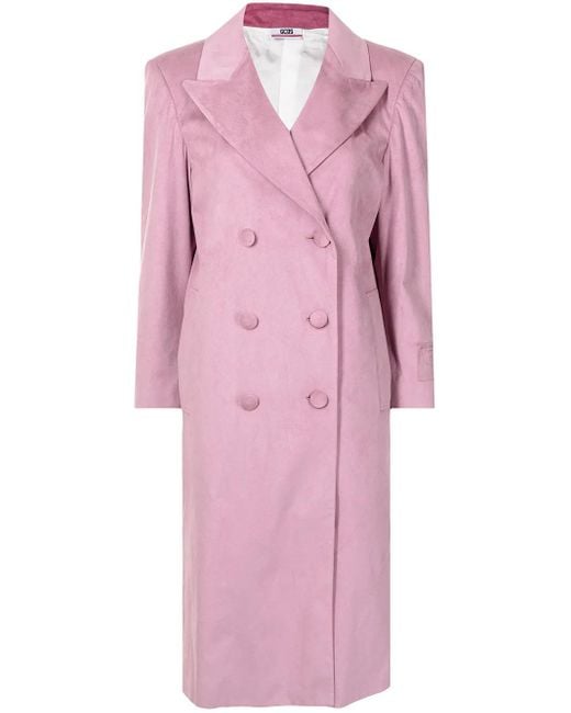 Gcds Pink Double-Breasted Coat