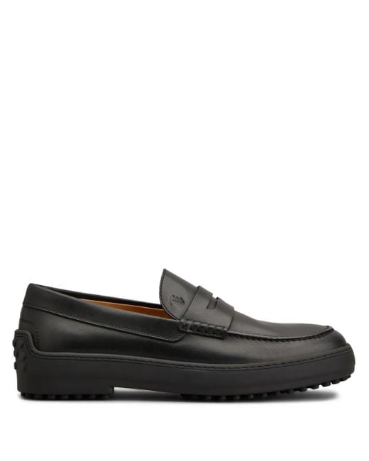 Tod's Black Winter Gommino Loafers for men