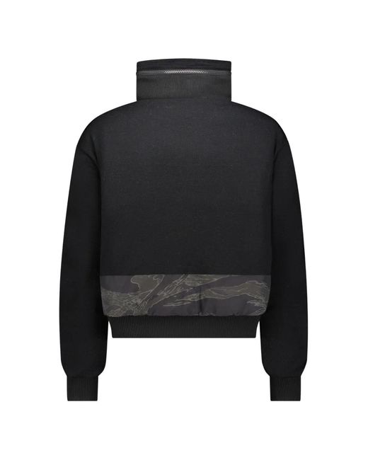 Mostly Heard Rarely Seen Black Reversible Camo Puffer Jacket for men
