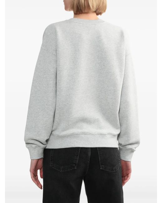 Maison Kitsuné Sweater Met Geborduurd Logo in het Gray