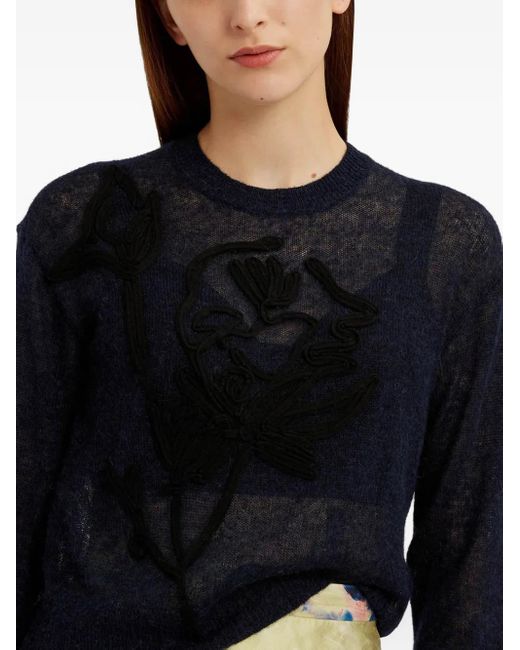 Jersey con cuello redondo Erdem de color Blue