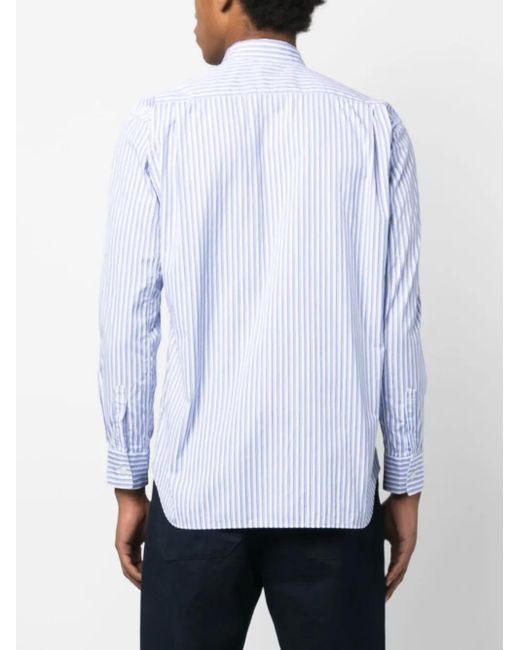Comme des Garçons Blue Graphic-Print Cotton Shirt for men
