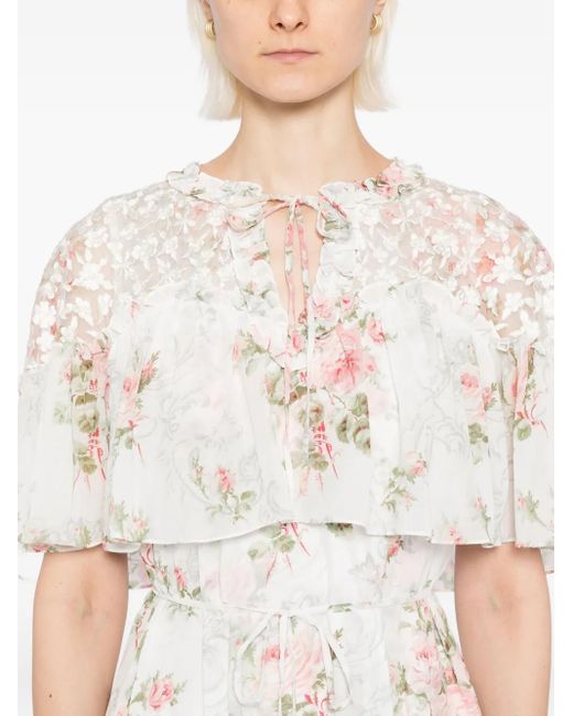 Needle & Thread White Carla Dress