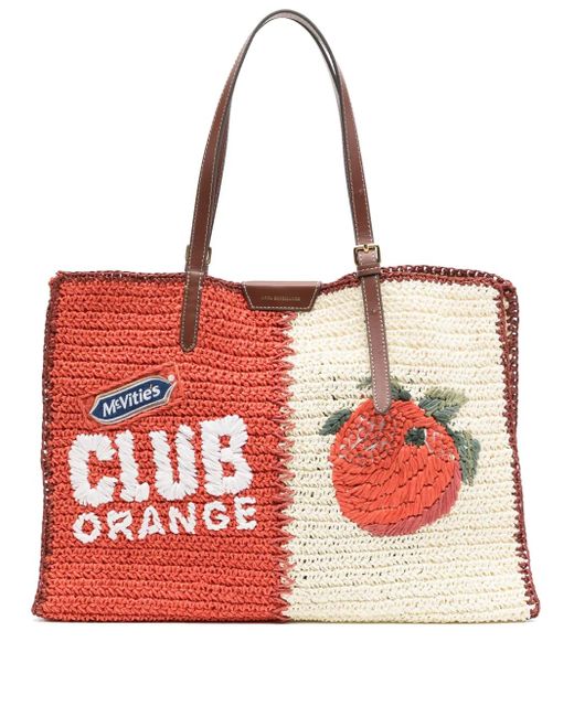 Anya Hindmarch Red Mcvitie's Club Strandtasche