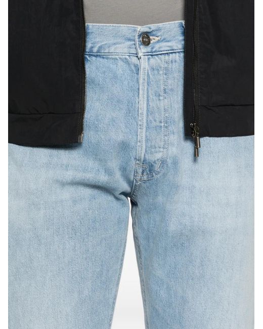 Dondup Blue Jean Droit À Effet Usé for men