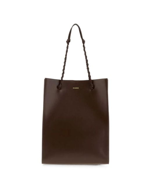 Jil Sander Brown Tangle Tote Bag
