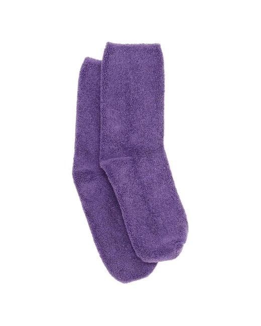 Baserange Purple Overrankle Textured Sobo Socks
