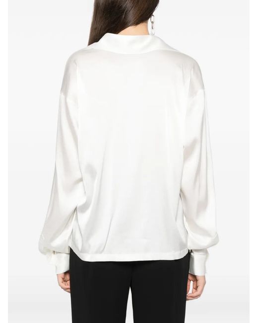 Tom Ford White Satin Blouse
