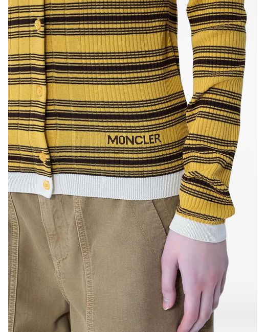 Moncler Yellow Striped Button-Fastening Shirt