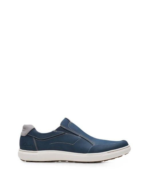 Clarks Blue Mapstone Step Slip-On Sneakers for men
