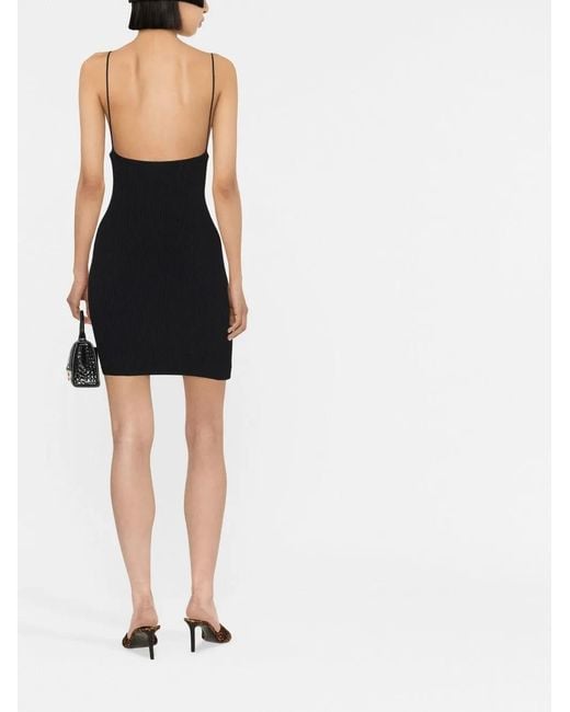 DSquared² Black V-Neck Mini Dress