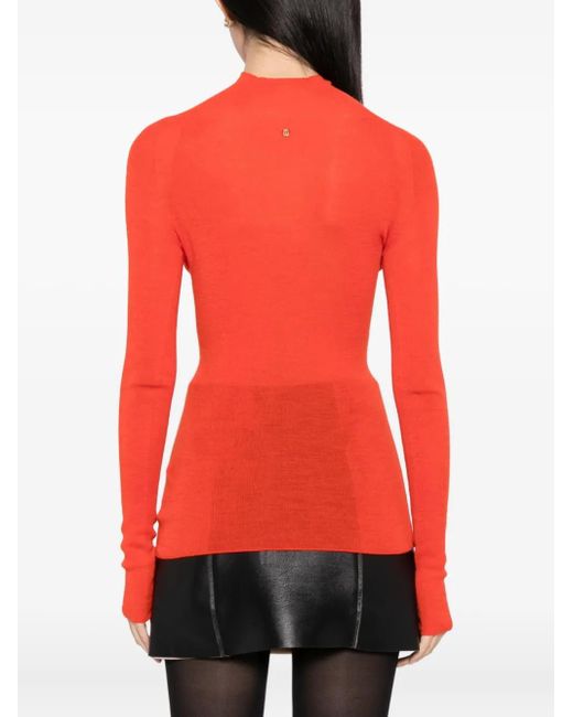 Versace Red Pull À Manches Longues