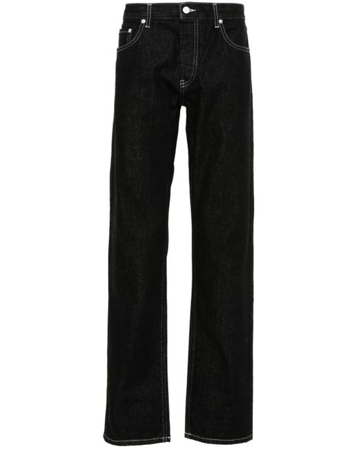 Helmut Lang Black Logo-patch Cotton Jeans for men
