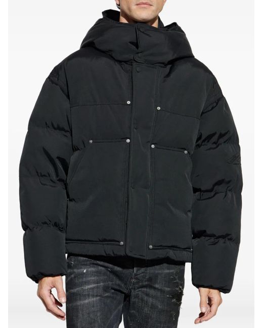 DSquared² Blue Hooded Puffer Jacket for men